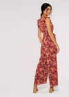 Paisley Lurex Jumpsuit, Red, large