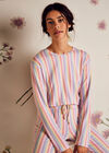 Rainbow Stripe Long Sleeve Top, Pink, large