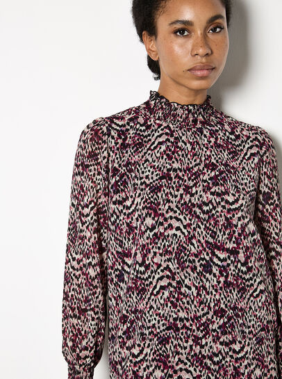 Animal Print Chiffon Top