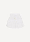Crochet Tiered Mini Skort, White, large