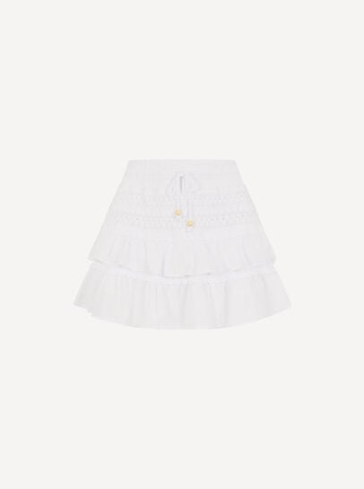 Cotton Crochet Tiered Mini Skort