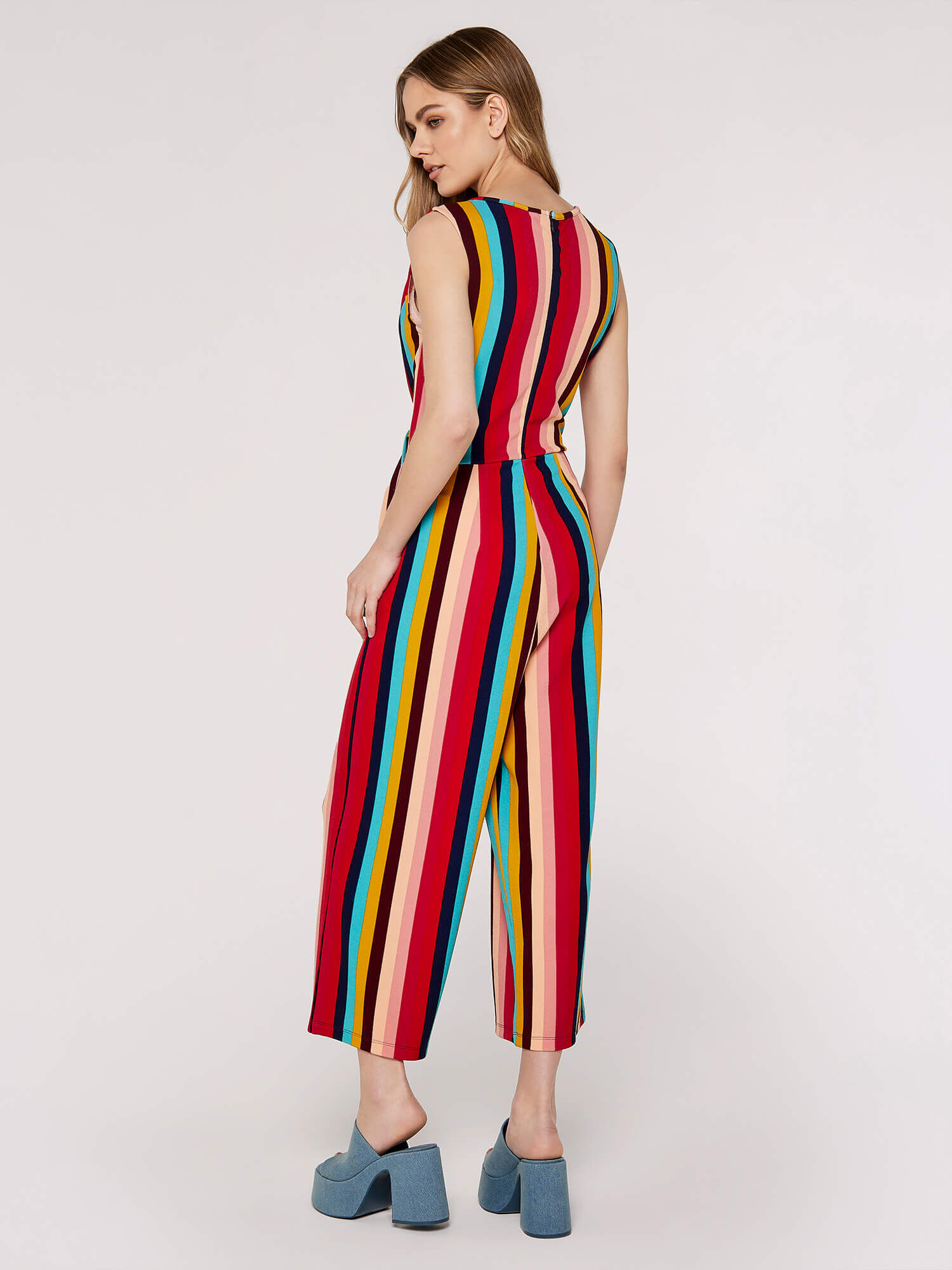 Multi coloured discount striped jumpsuit