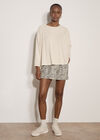 Jacquard Knit Jersey Top, Stone, large