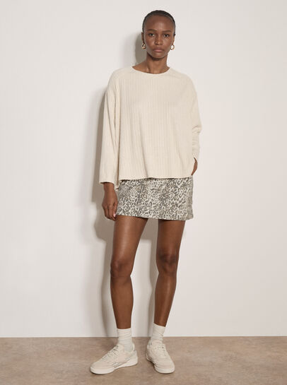 Jacquard Knit Jersey Top
