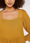 Milkmaid Tiered Dress, Mustard, large
