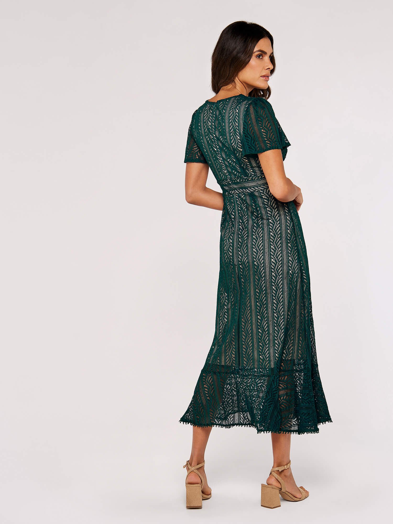 Apricot lace deals dress