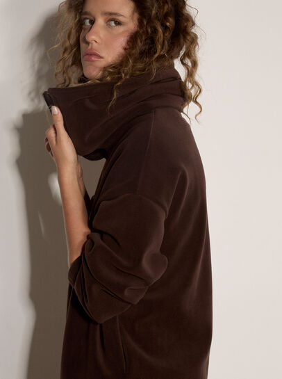 Funnel Neck Teddy Borg Fleece Jumper