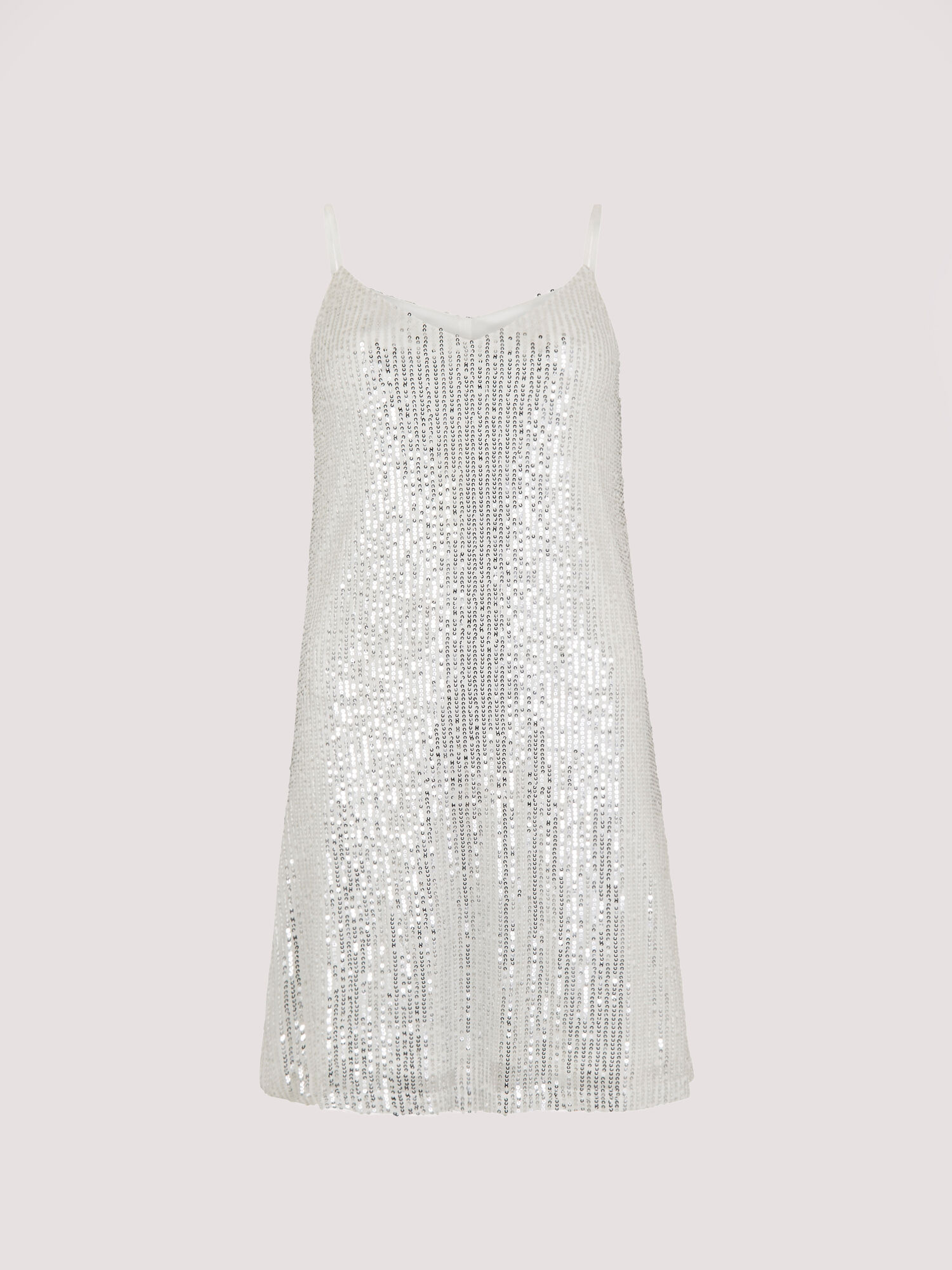 White sequin cami dress 2025