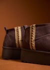 Cosy Platform Ankle Boots, Brown, large