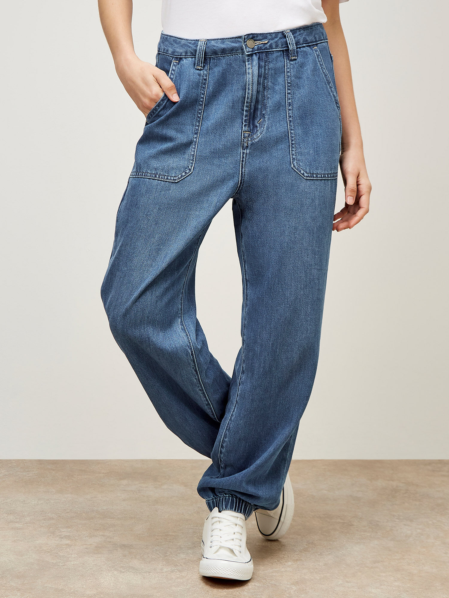 Denim joggers online