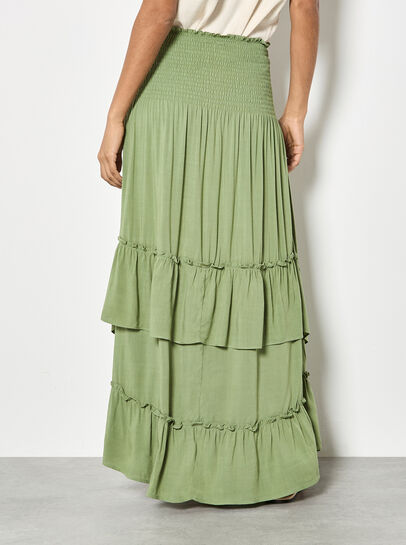 Smocked Bandeau Midi Dress