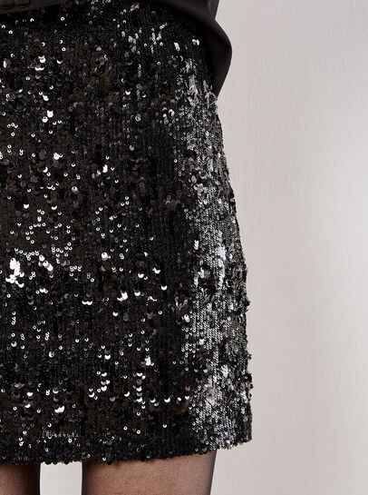 Multi Sequin Bodycon Mini Skirt