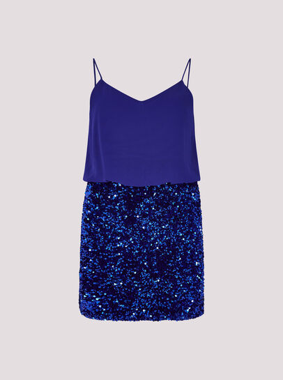 Chiffon Sequin Cami Mini Dress