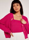 Chunky Knit Cardigan, Fuchsia, large