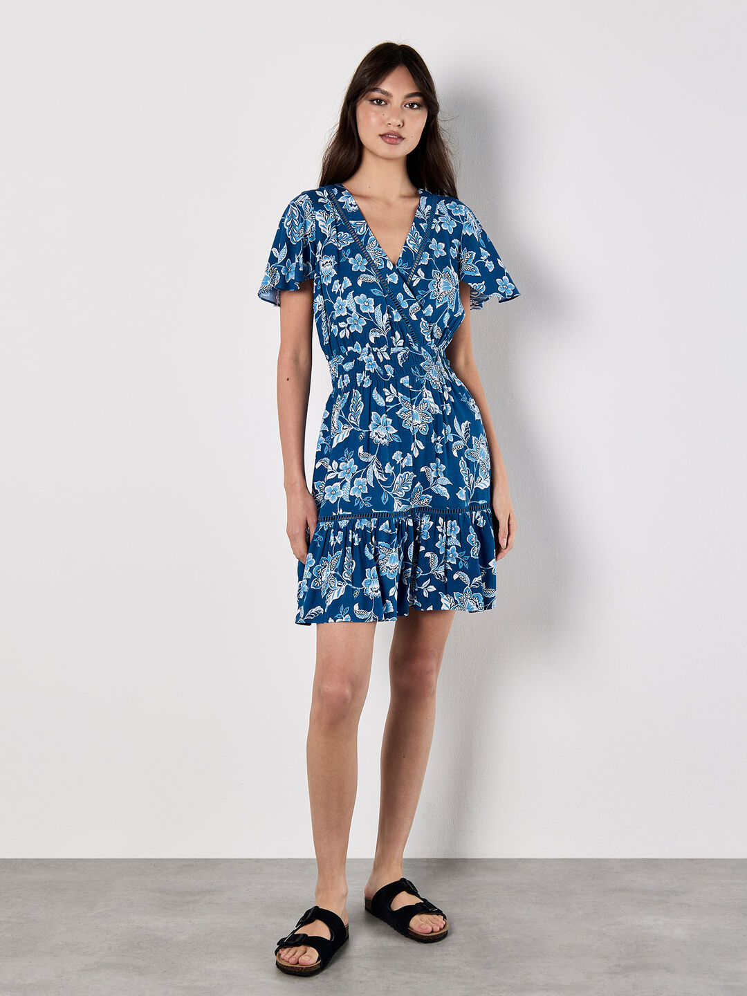 Image of Sarasa Floral Wrap Mini Dress