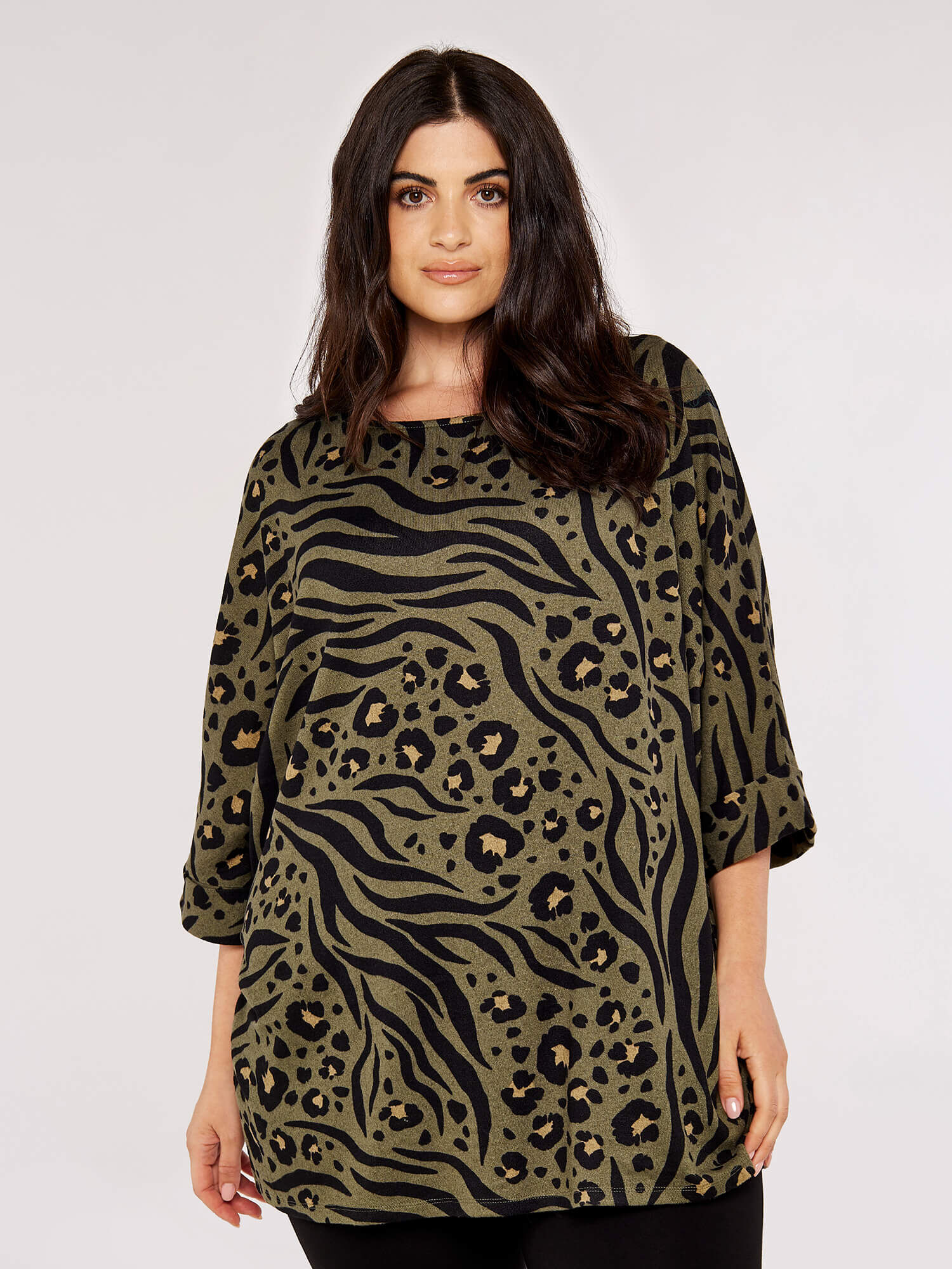 Curve leopard print top sales