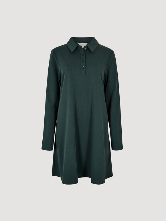Polo A-Line Mini Dress, Green, large