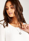 Cream Cross Over Jersey Top, Cream, large