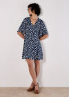 Painterly Hearts Mini Dress, Navy, large