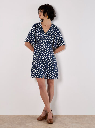 Painterly Hearts Mini Dress