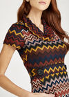 Chevron Stripe Dress, Mustard, large