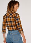 Check Tie Front Shirt, Rust, large