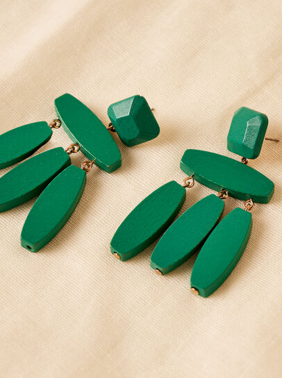 Wood Slate Earrings