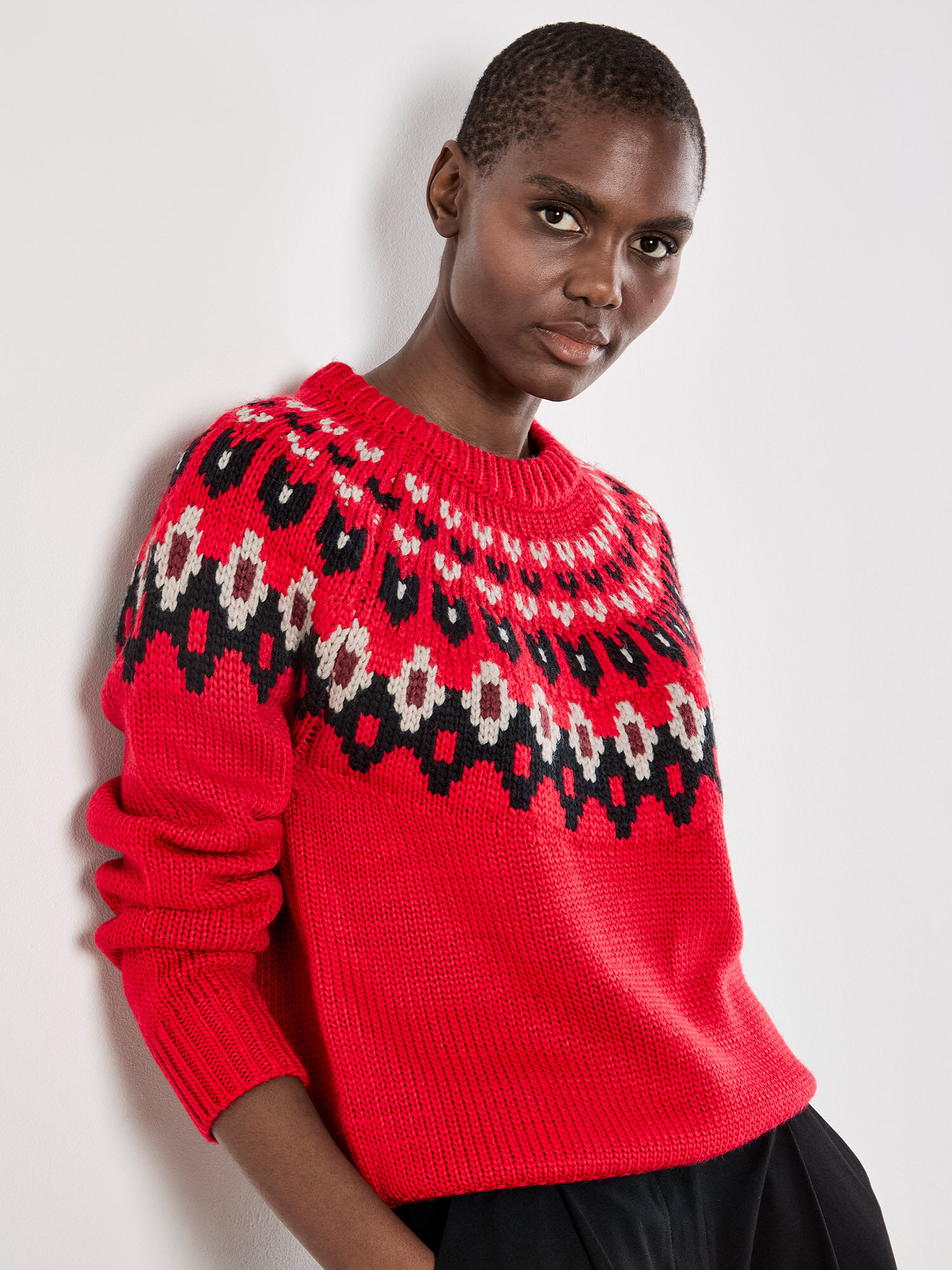 Fair Isle Chunky Knit Jumper | Apricot Clothing