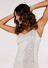 Sequin Cami Mini Dress, White, large