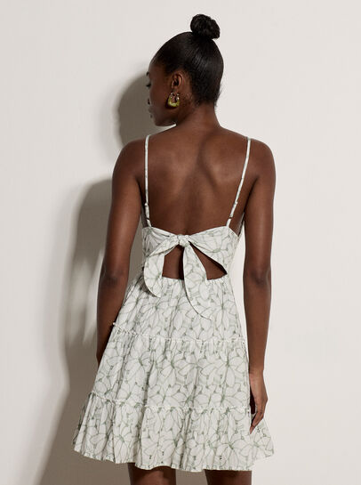 Cotton Floral Embroidered Cami Mini Dress