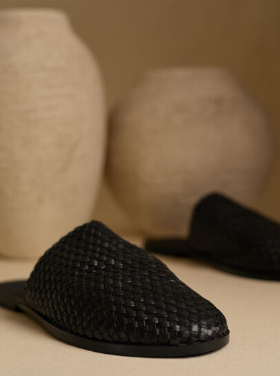 Leather Weaver Mules