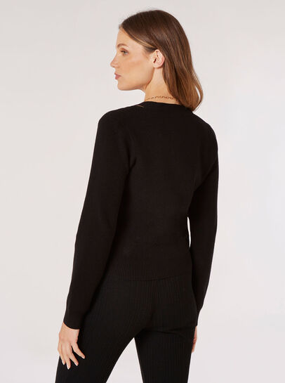 Cut-Out Detail Ribbed Jumper