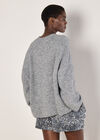 Fluffy Oversized Jumper, Grey, large