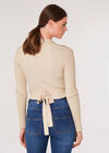Ribbed Wrap Crop Top, Stone, large