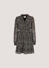 Paisley Mini Dress, Black, large
