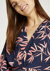 Leaf Knot Kimono Dress, Navy, large