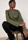 Wrap Hem Ribbed Tunic Top, Khaki, large