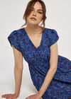 Floral Maxi Dress with Lace Detail, Blue, large