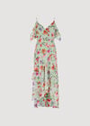 Watercolour Floral Chiffon Maxi Dress, Mint, large