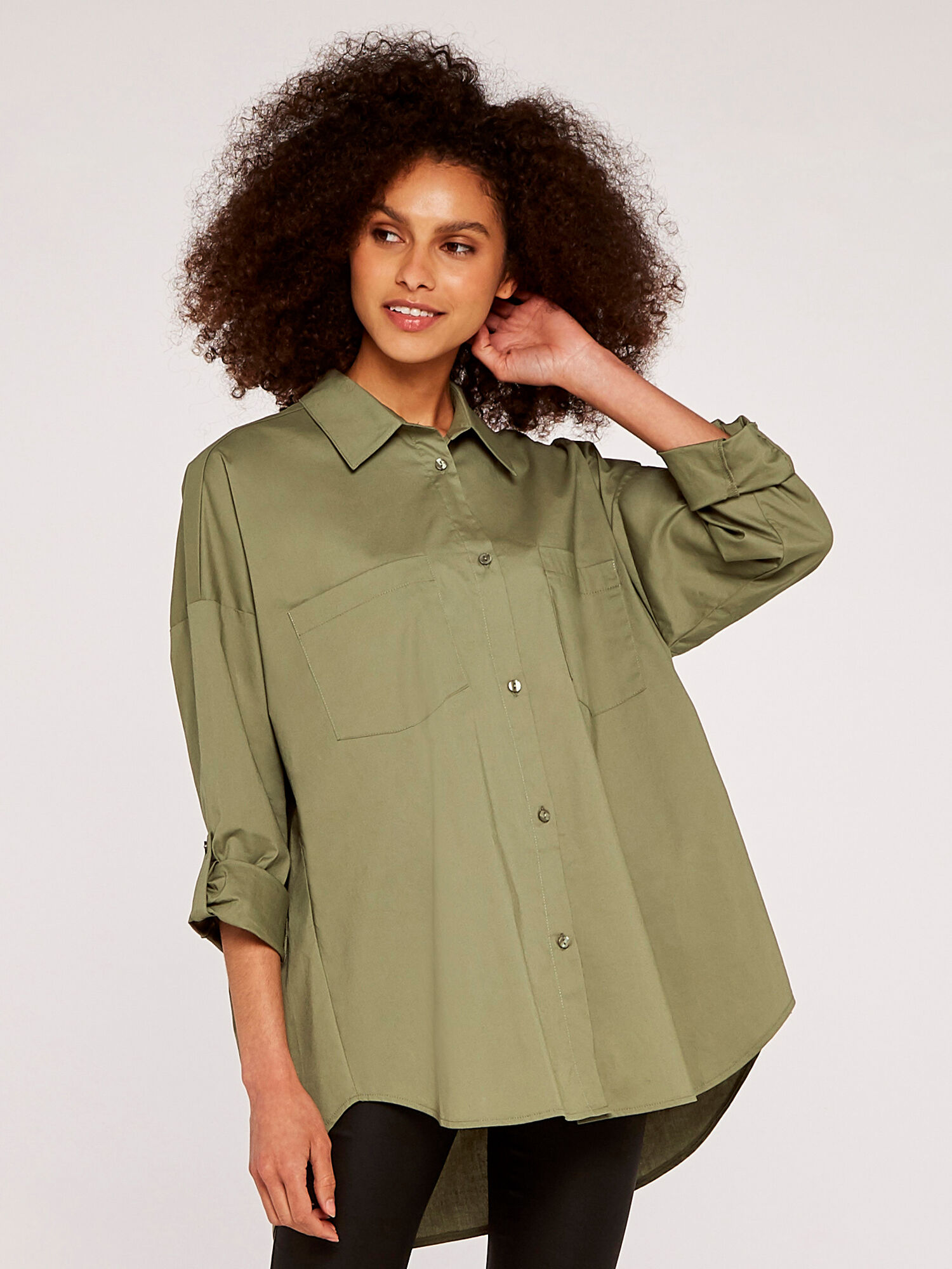 Oversized Shirt Apricot Clothing