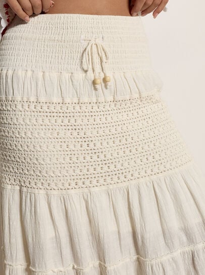 Crochet Tiered Maxi Skirt