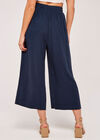 Tie Waist Culottes, Navy, large