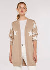 Stargaze Jacquard Cardigan, Stone, large