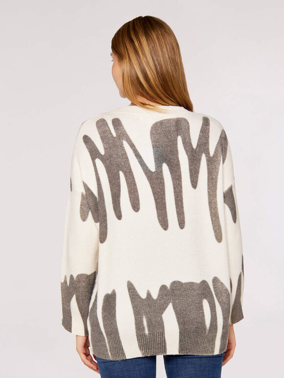 Graffiti Jumper, Cream, large
