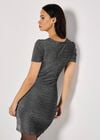 Metallic Bodycon Wrap Mini Dress, Light Grey / Silver, large
