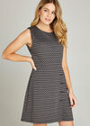 Mini Chevron Wrap Skirt Dress, Navy, large