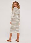 Chevron Knit Cardigan Dress, Mint, large