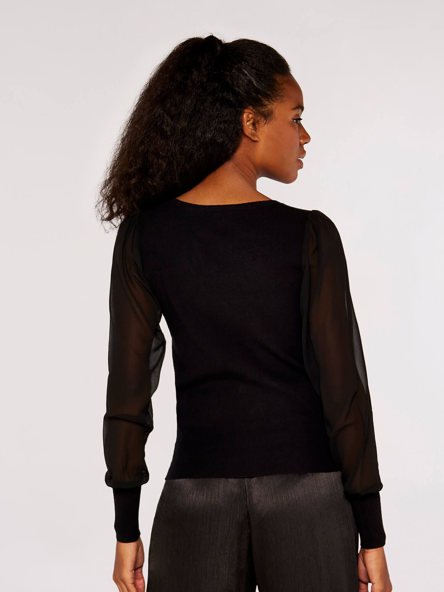 Sheer deals black jumper