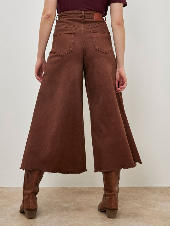 Giana High Waist Palazzo Jeans, Rust, large