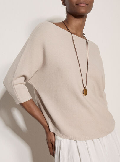 Stretch Knit Batwing Top